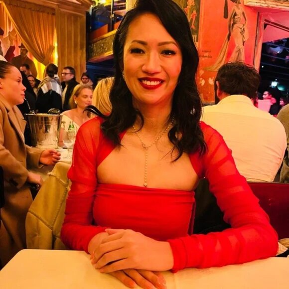 NWT Marcella NYC red mesh ruched Madison Bolero - Picture 4 of 11